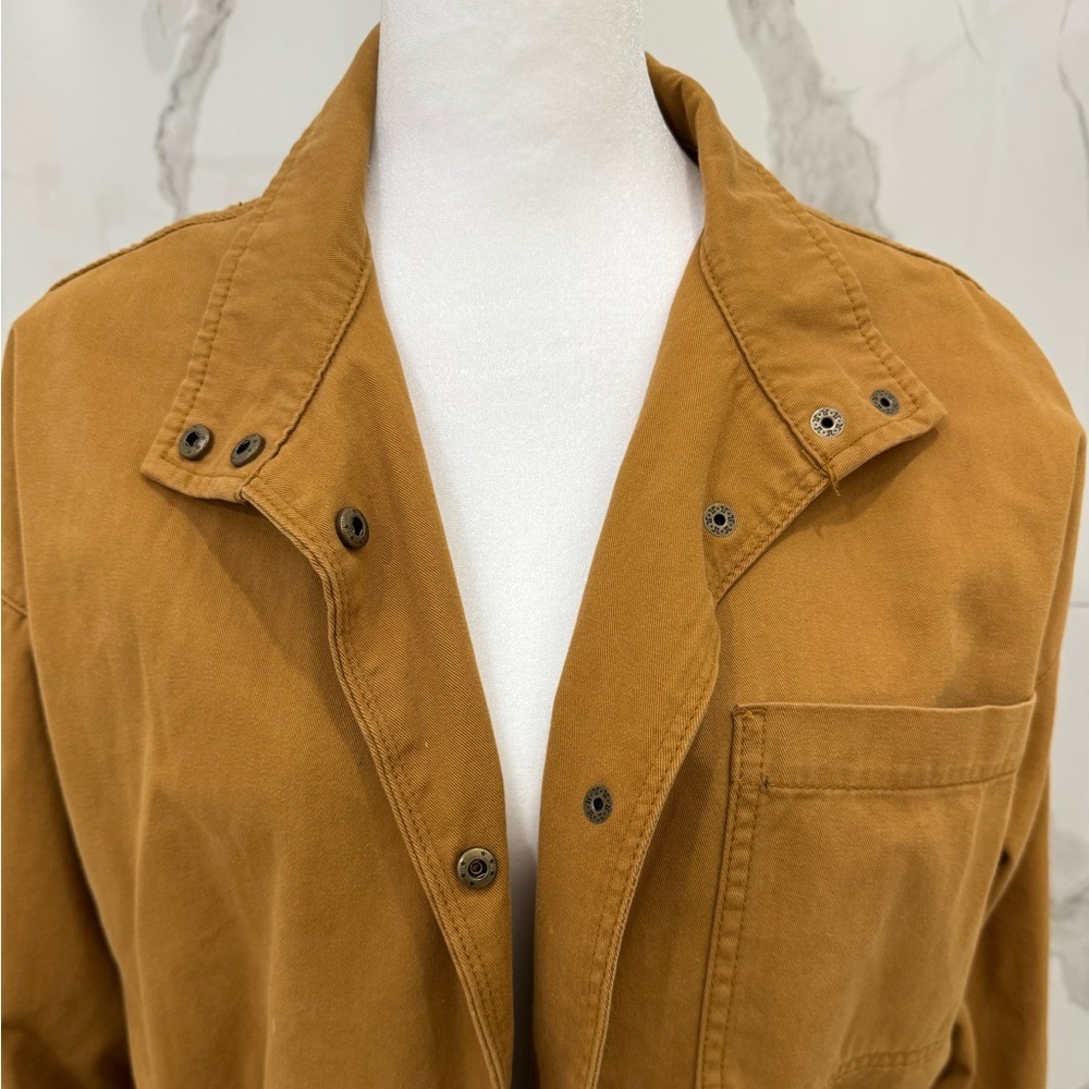 A Love's A Versatile Women's Brown Tan Button Up Tie Waist Utility Jacket - Picture 2 of 10